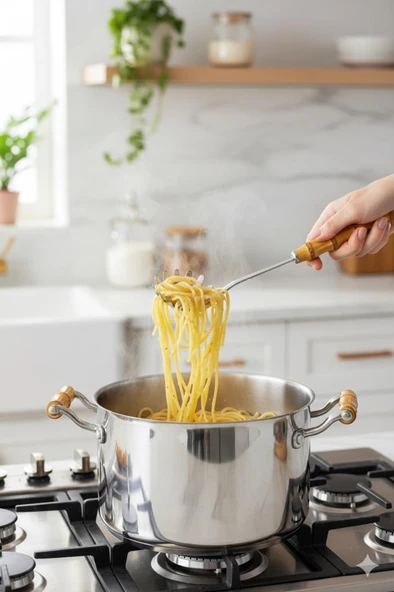 Bambum Mundo - Bambu Saplı Spagetti Kaşığı 29*7,5cm ürün görseli 1