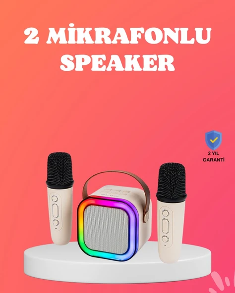 Bluetooth 5.0 Destekli Kablosuz Karaoke Hoparlör ürün görseli 1