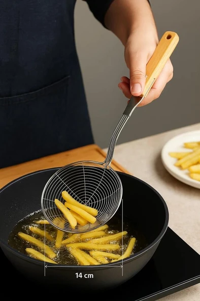 Bambum Ladle - Bambu Saplı Tel Kevgir 14cm ürün görseli 1