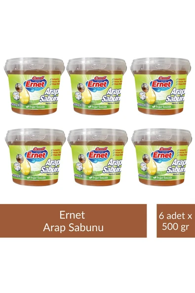 Ernet Sıvı Arap Sabunu Kase 500 gr x 6 Adet ürün görseli 1