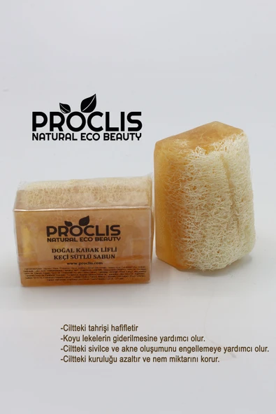 Proclis Doğal Kabak Lifli Keçi Sütlü Doğal Sabun 130 gr ürün görseli 1