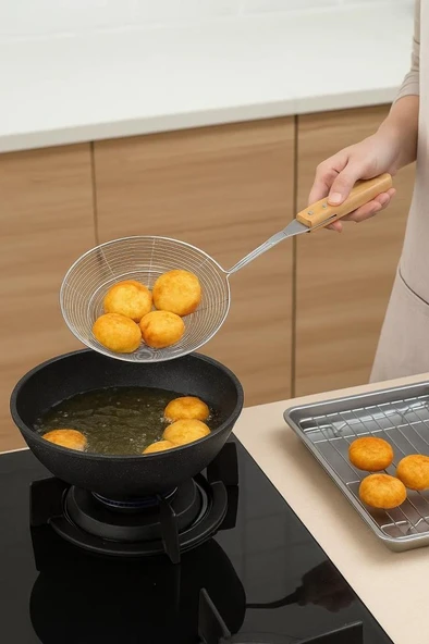 Bambum Ladle - Bambu Saplı Tel Kevgir 20cm ürün görseli 1