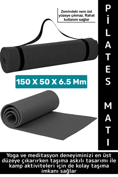 Taşıma Askılı Konforlu Su Geçirmez Kaymaz Pilates Aerobik Fitness Çadır Zemin Yer Minderi Kamp Matı ürün görseli 1