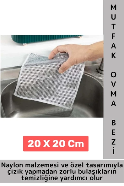 Premium Seri Çizmez Mutfak Tezgah Fayans Yağ Kir Temizleyici Kolay Temizlenir Tencere Tava Ovma Bezi ürün görseli 1