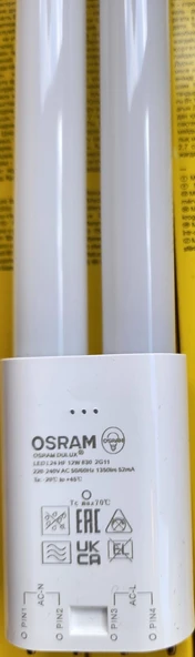Osram Dulux Led L24 Hf 12w 830 2g11 Duylu 4 Pinli Ampul (10 ADET) ürün görseli 1