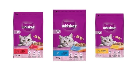 Whiskas 300 Gr Karışık Kedi Maması 3 lü Set ürün görseli 1
