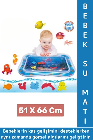 Özel Üretim BPA Free Bebek Aktivite Oyuncağı Emekleme Zamanı Yatak Minder Renkli Su Oyun Matı Mavi ürün görseli 1