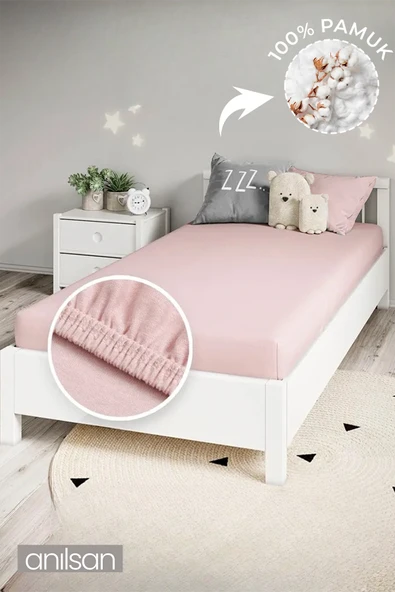 Sasha Bebek Lastikli Çarşaf Seti 70x140 - Beyaz %100 Pamuk ürün görseli 1