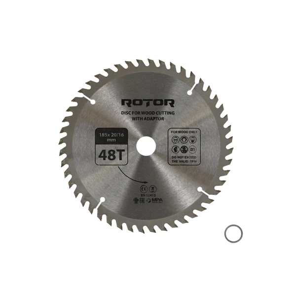 Ahşap kesme diski ROTOR 185*20/16 adaptörlü 48T ürün görseli 1