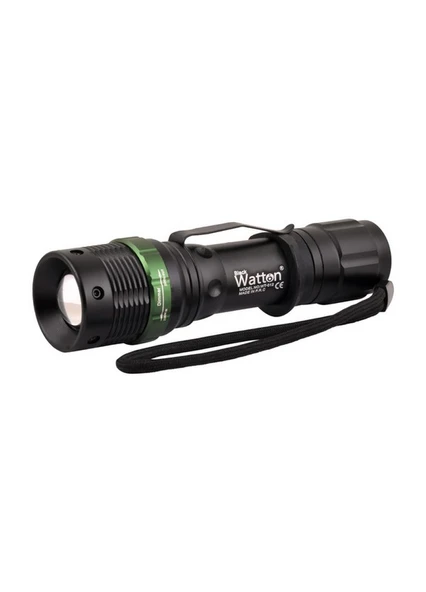 Watton WT-012 Zoomlu Şarjlı El Feneri 200 Metre Menzil Oto Şarj Setli ürün görseli 1