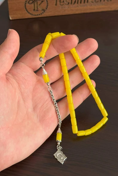 Günlük Kullanım Boy Limon Sarı Uçak Camı Tesbih ürün görseli 1