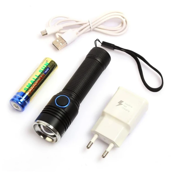 Powerdex PD-6007 Darbeye Dayanıklı Şarjlı Waterproof Fener ürün görseli 1