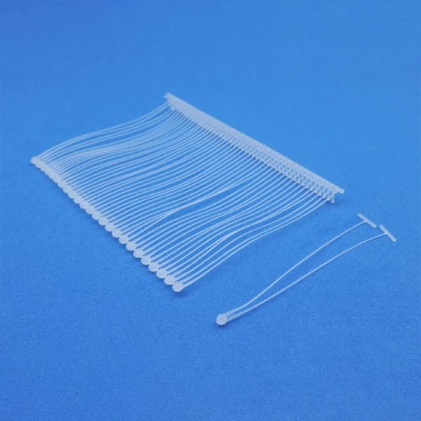 Fuyaku 65 MM Double Pin Çiftli Kılçık Etiketleme Plastiği Şeffaf (5.000 Adet) ürün görseli 1