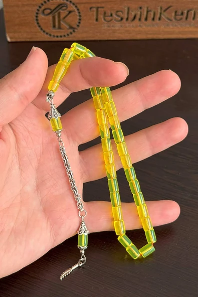 Günlük Kullanım Boy Açık Sarı Uçak Camı Tesbih ürün görseli 1