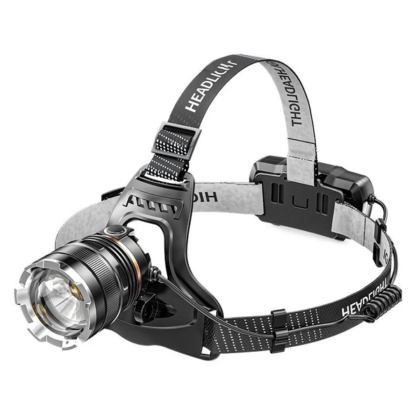 PeakStar PS-8002 XHP50 LED Sensörlü Zoomlu Profesyonel Şarjlı Kafa Feneri – Yüksek Işık Gücü, Alüminyum Gövde, Micro USB ürün görseli 1