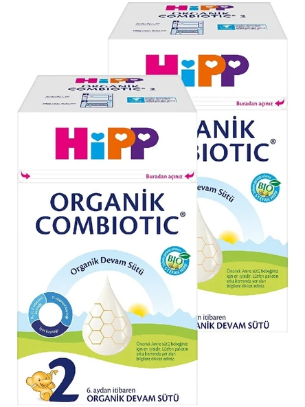 Hipp Organik Combiotic 2 Devam Sütü 600 gr 2 Adet ürün görseli 1