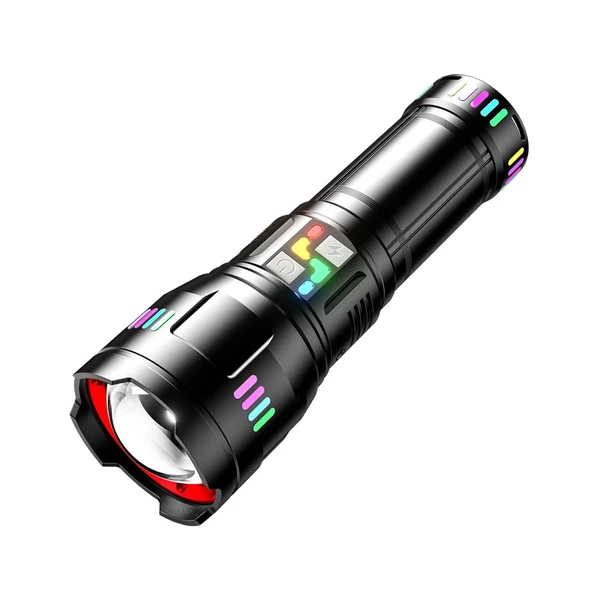 F.B.I Pro F-3002 Alüminyum TG LED El Feneri 1500m Menzilli Gece Şeritli & Type-C Şarjlı ürün görseli 1
