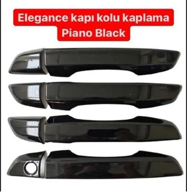CİVİC FC5 İÇİN UYUMLU DIŞ KAPI KOLU PİANO BLACK PARLAK SİYAH 2016-2021 ürün görseli 1