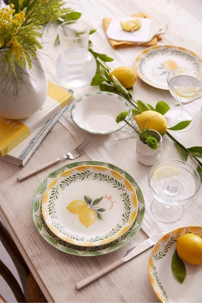 Kütahya Porselen Limoncello 24 Parça 6 Kişilik Yemek Takımı ürün görseli 1