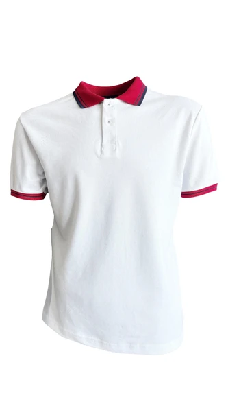Polo Yaka T-shirt - Beyaz - Resim 2