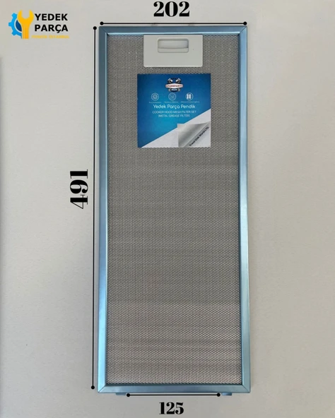 En 202mm Boy 491mm Arka Tırnak Arası 125mm Aspratör Filtresi ürün görseli 1