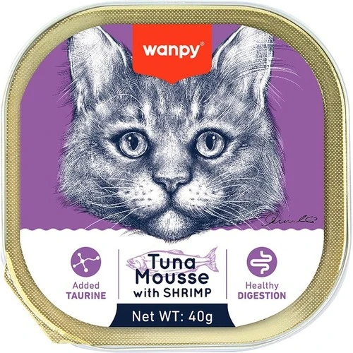 Wanpy Ton Balıklı Ve Karidesli Alutray Kedi Yaş Mama 40 Gr ürün görseli 1