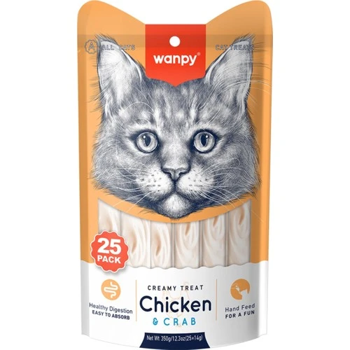 Wanpy Tavuklu & Yengeçli Sıvı Ödül Maması 25x14 Gr ürün görseli 1