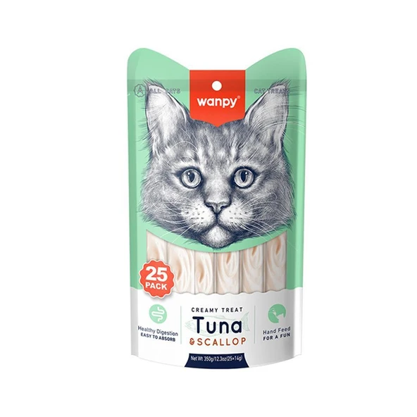 Wanpy Ton Deniz Taraklı Krema Kedi Ödülü 25*14 Gr ürün görseli 1