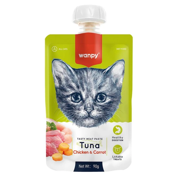 Wanpy Taze Ton Balıklı&Tavuklu  Kedi Et Ezmesi 90 gr ürün görseli 1