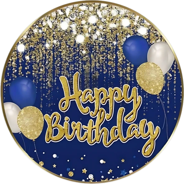 Yenilebilir Yuvarlak Pasta Resim Baskısı 20 cm Şekerli Kağıt Happy Birthday Temalı 73 ürün görseli 1