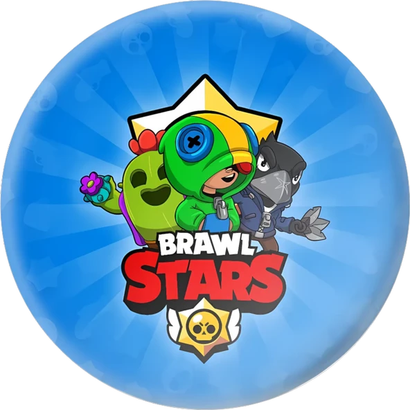 Yenilebilir Yuvarlak Pasta Resim Baskısı 20 cm Şekerli Kağıt Brawl Stars Temalı 144 ürün görseli 1