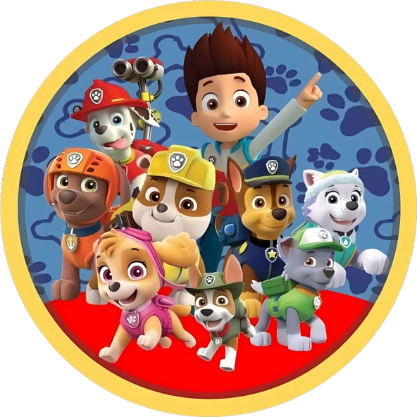 Yenilebilir Yuvarlak Pasta Resim Baskısı 20 cm Şekerli Kağıt Paw Patrol Temalı 33 ürün görseli 1