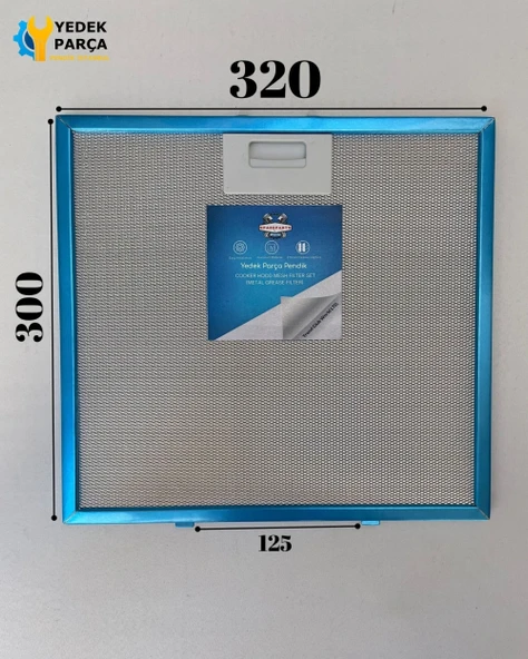 Simfer Uyumlu Davlumbaz 32X30,5 CM Arka Ara 12,5 CM Aspiratör Filtresi ürün görseli 1