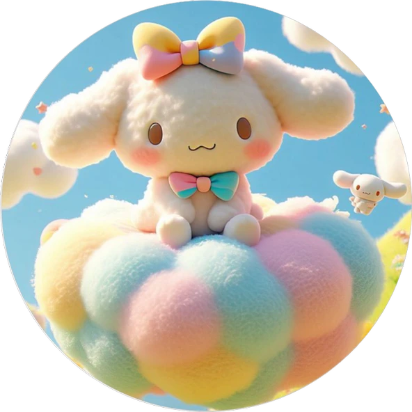 Yenilebilir Yuvarlak Pasta Resim Baskısı 20 cm Şekerli Kağıt Cinnamoroll Temalı 105 ürün görseli 1