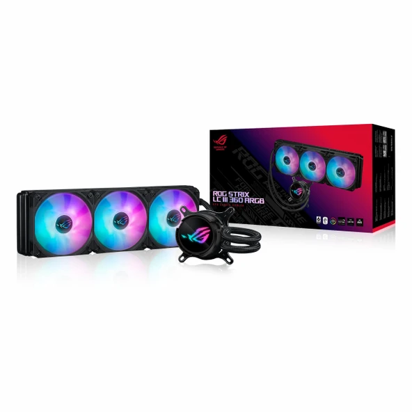 Asus ROG Strix LC III 360 ARGB 360mm AM5/1851P Siyah İşlemci Sıvı Soğutucu ürün görseli 1