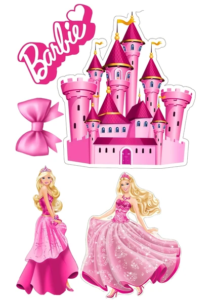 Yenilebilir Şekerli Kağıt Baskısı Cupcake ve Pasta Resim Baskı Barbie Temalı 37 ürün görseli 1