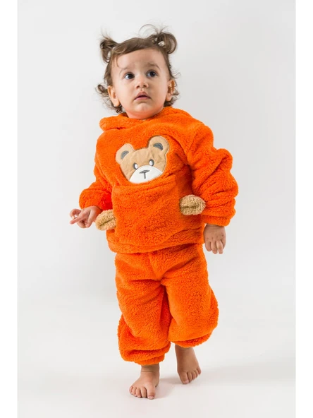 Welsoft Peluş Unisex Kışlık Bebek Takımları Çocuk Giyim Bebek Kıyafeti çocuk kostümü Welsoft Takım ürün görseli 1