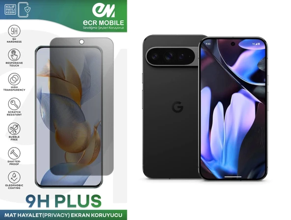 Google Pixel 9 Pro XL ile Uyumlu Ekran Koruyucu 9H Esnek Nano Kırılmayan MAT HAYALET(Privacy) ürün görseli 1