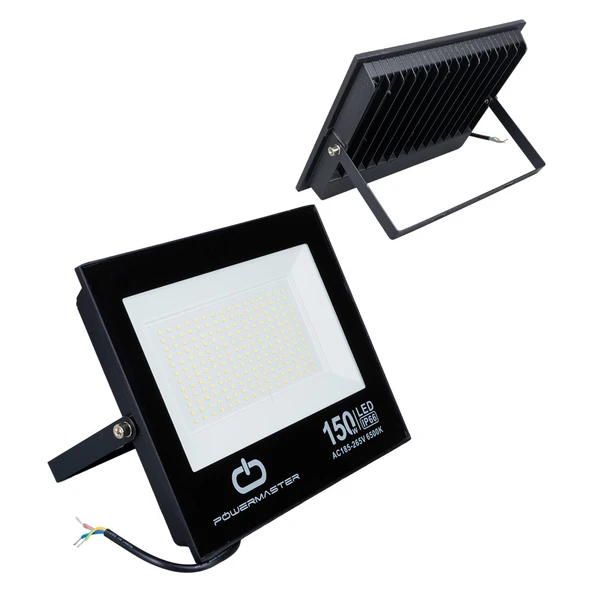 Powermaster PM-22586 150 Watt Siyah Slim Kasa Led Projektör ürün görseli 1