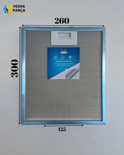 En 262mm Boy 305mm Arka Tırnak Arası 125mm Aspratör Filtresi ürün görseli 1