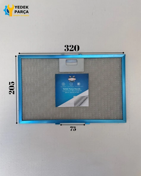 En 325mm Boy 205mm Arka Tırnak Arası 75mm Aspratör Filtresi ürün görseli 1