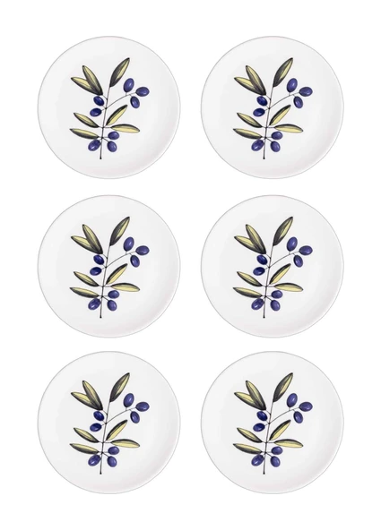 The Mia Olivos Pasta Tabağı 6lı Set 19 cm OVS0001 ürün görseli 1