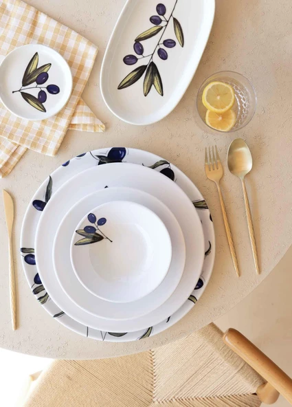 The Mia Olivos Oval Servis 2li 26 cm - Resim 5