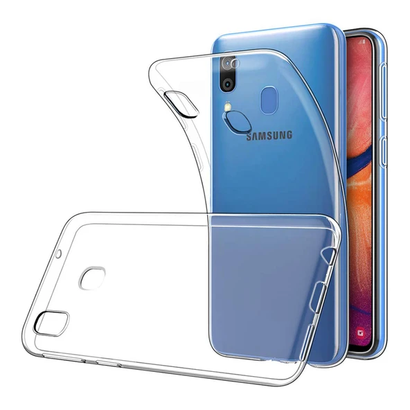 Samsung Galaxy A20s Uyumlu Lux Seri Premium Şeffaf Silikon Kılıf ürün görseli 1