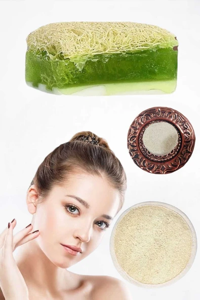 3'lü Yüz Temizleme Leke Akne Ölü Deri Peeling Masaj Etkili Keçi Sütlü Aloe Vera Sabun ürün görseli 1