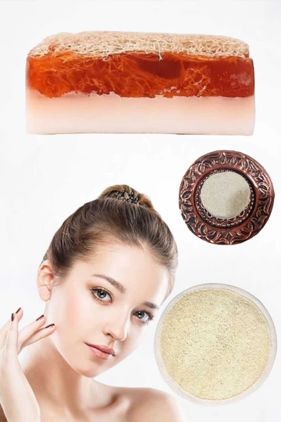 3'lü Yüz Temizleme Leke Akne Ölü Deri Peeling Ruşur Taşı Masaj Etkili Keçi Sütü Çilekli Sabun ürün görseli 1