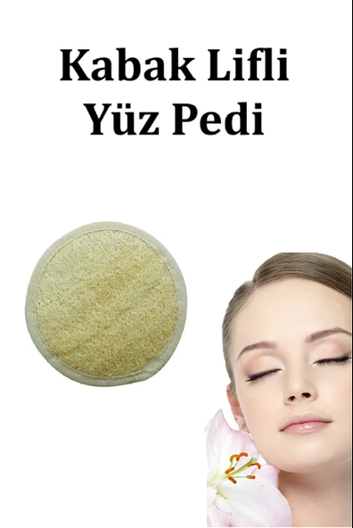 Doğal Kabak Lifli Yüz Pedi Peeling Etkili Yuvarlak Banyo Kesesi ürün görseli 1