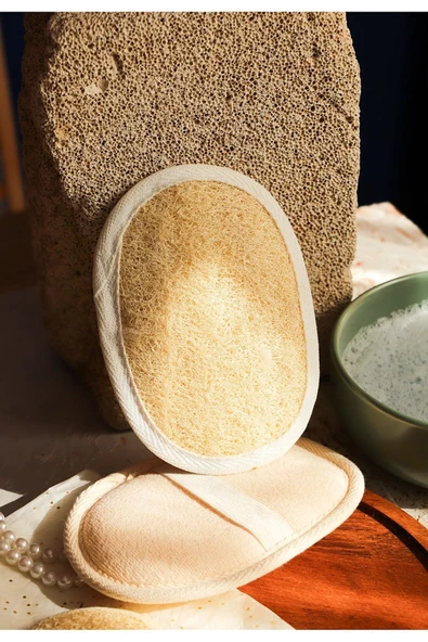 Doğal Kabak Lifi Selülit Batık Pürüzsüz Cilt Banyo Hamam Vücut Kesesi ürün görseli 1