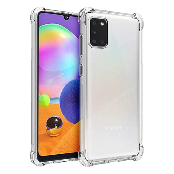 Samsung Galaxy A31 Darbe Emici Şeffaf Silikon Kılıf ürün görseli 1