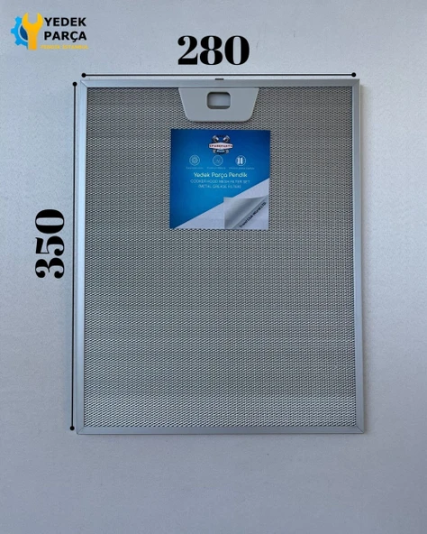 Franke Uyumlu En 28 cm Boy 35,1 cm Aspiratör Davlumbaz Metal Yağ Filtresi (Tek Tırnaklı) ürün görseli 1